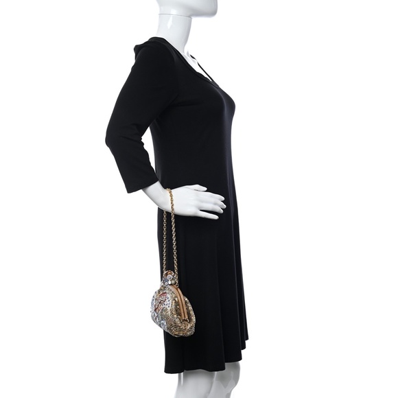 DOLCE & GABBANA Beaded Angel Kiss Lock Chain Crossbody Bag - Picture 2 of 6